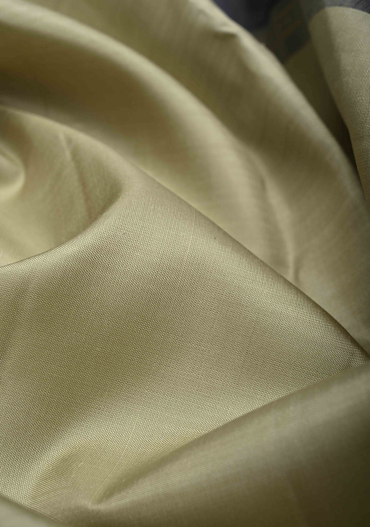 Pista Green Kanjivaram Pure Silk Saree with Rettaipet Temple Border | SILK MARK CERTIFIED