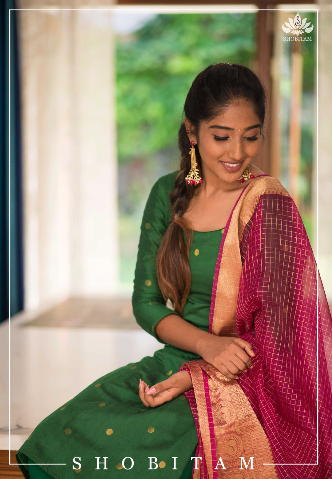 Haasna Green | Shobitam Custom Gowns and Kurtis Bottom Not Included | Made To Order