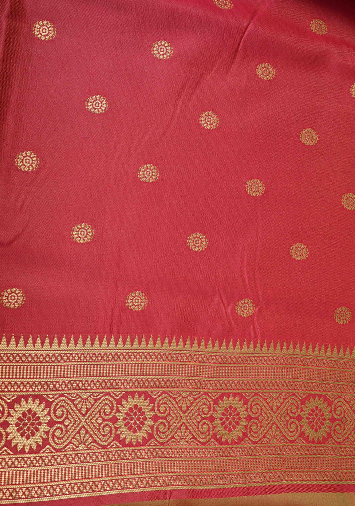 Green Dual tone Kanchi Semi Silk Saree with Meenakari Buttas and Zari Border