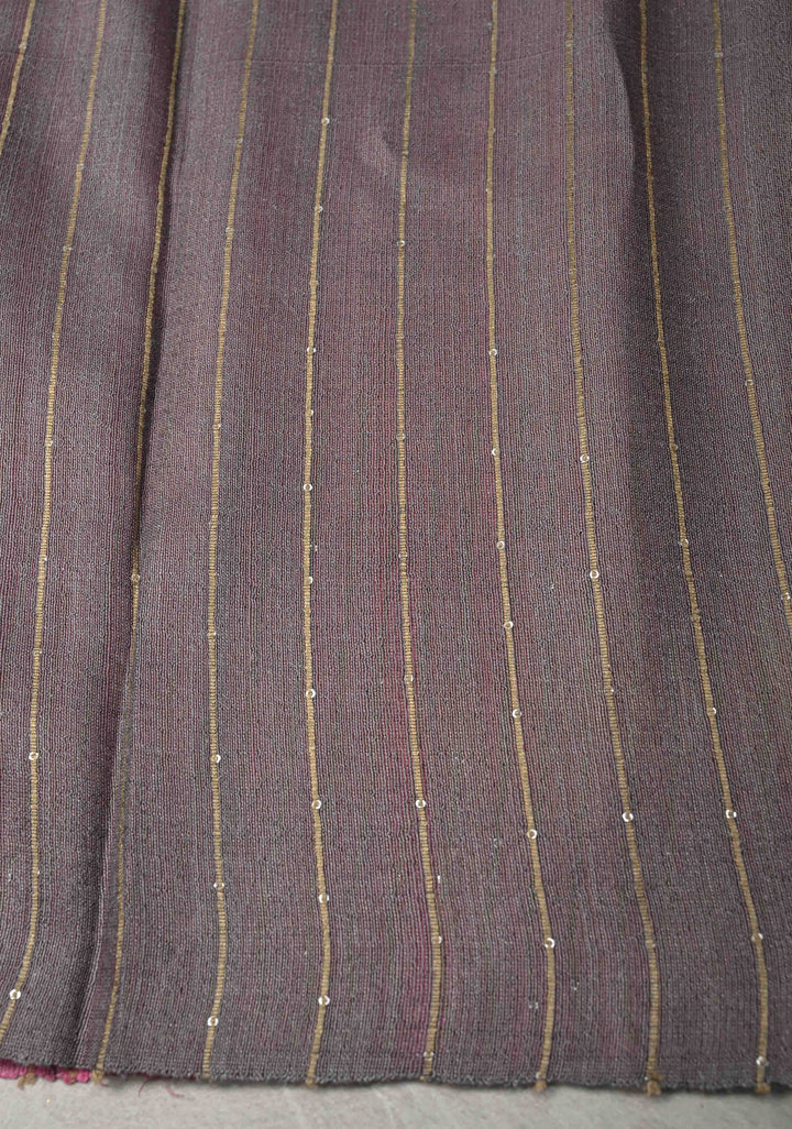 Pink Geecha Tussar Saree with woven sequins | SILK MARK CERTIFIED