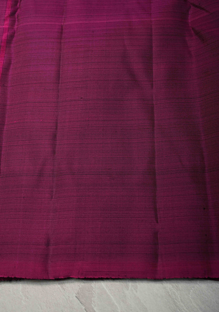 Deep Emerald Green  Kanjivaram Pure Silk Saree with zari Butti and Distinct Floral Motifs on Border | SILK MARK CERTIFIED