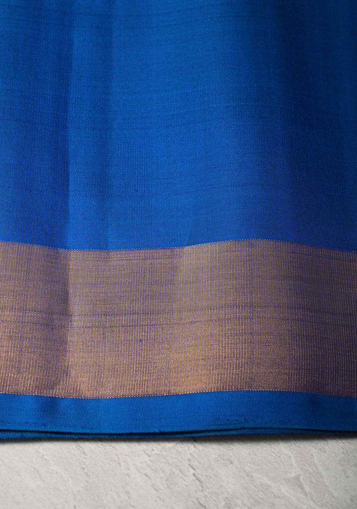 Orange Red Kanjivaram Ikkat Soft Silk Saree with Contrast Tissue Border | SILK MARK CERTIFIED