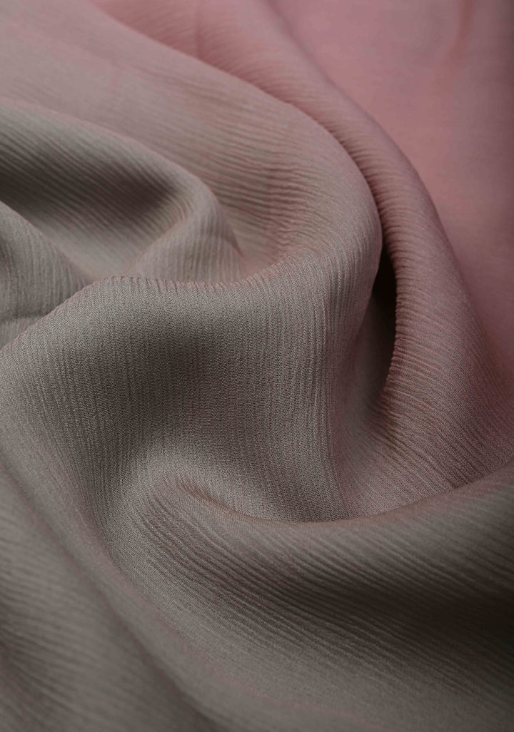 Bollywood style ombre pure chiffon Saree in Dusty Pastel Shades, No Blouse Piece