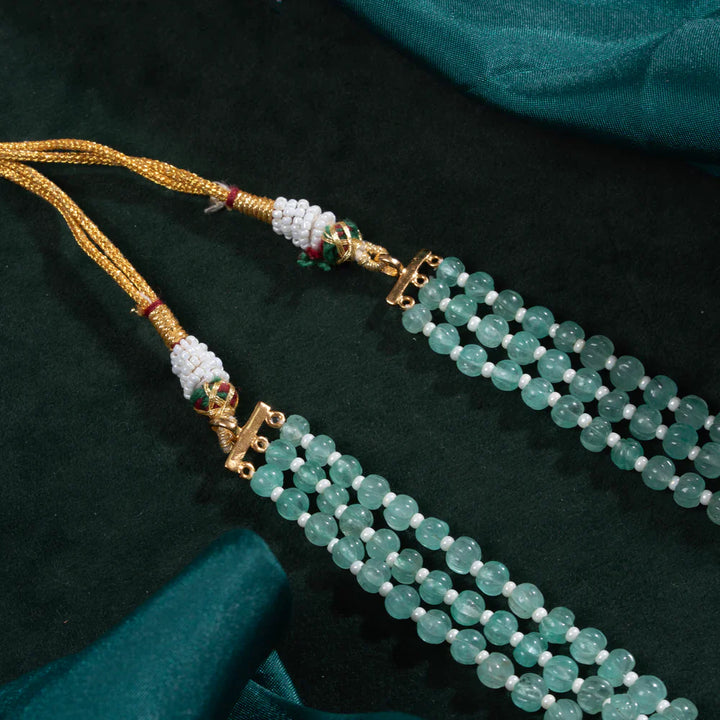 92.5 Silver, Gold Plated Garden of Grace Long Necklace with Peacocks, Emeralds, CZ stones, and Moissanite