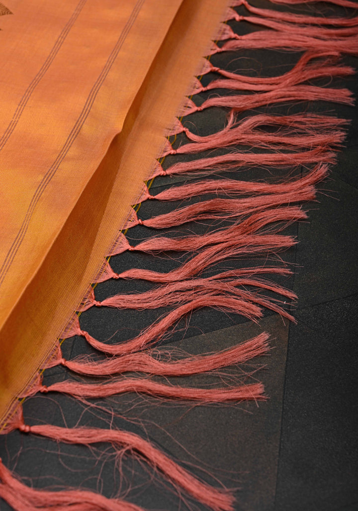 Green Gadwal Pure Silk Saree with Zari Border Zari Checks and Floral Motifs | Silk Mark Certified