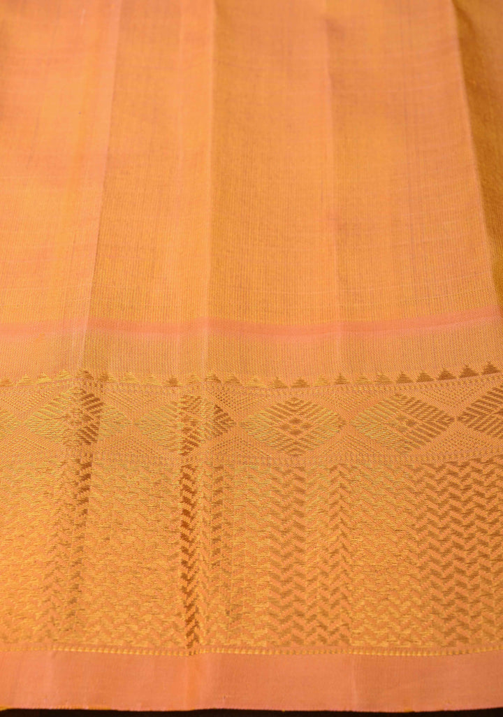 Green Gadwal Pure Silk Saree with Zari Border Zari Checks and Floral Motifs | Silk Mark Certified