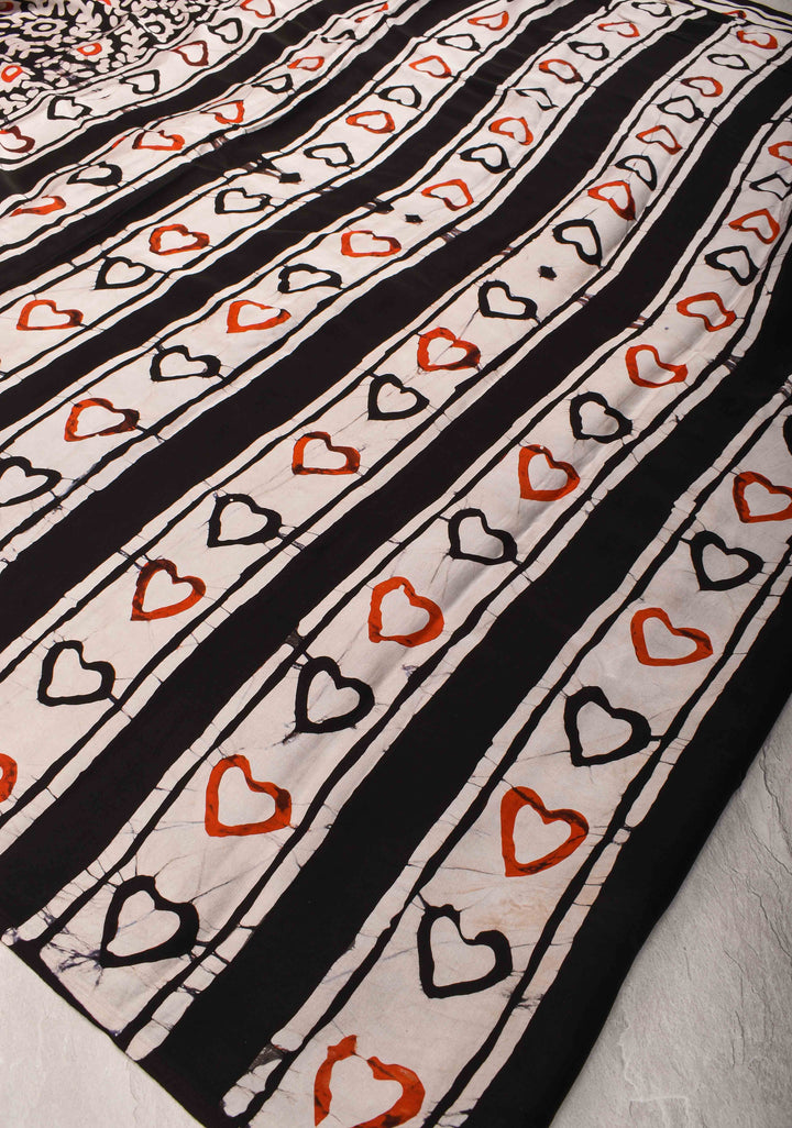 Natural Batik Hand Print on Modal Silk Saree