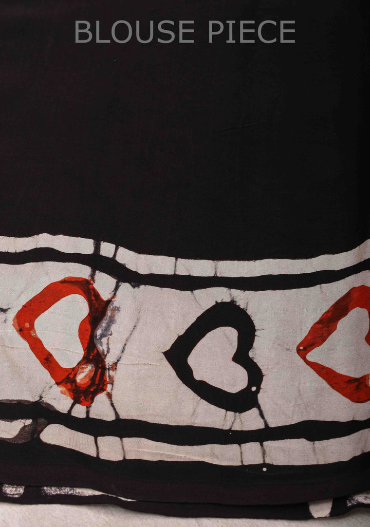 Natural Batik Hand Print on Modal Silk Saree