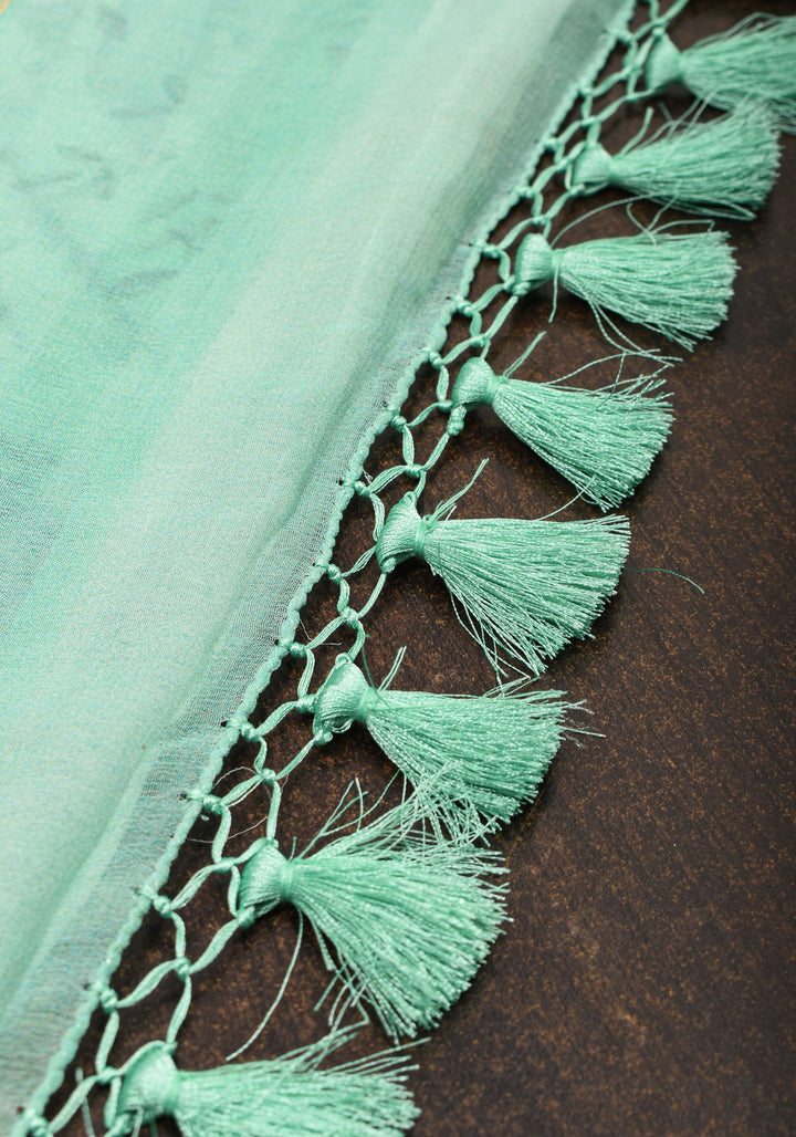 Pure Silk Banarasi Chiffon Saree 3D Multi-color Print and Zari | SILK MARK CERTIFIED