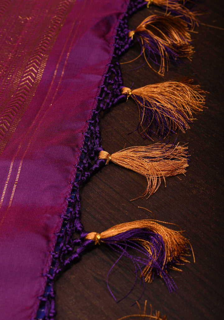 Blue Zari Checks Gadwal Silk saree with Sona Rupa Buttas and Distinct Meenakari Paisley Motifs on Border | SILK MARK CERTIFIED