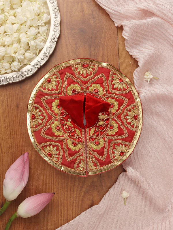 Maroon Divya Raas Laddu Gopal Poshak