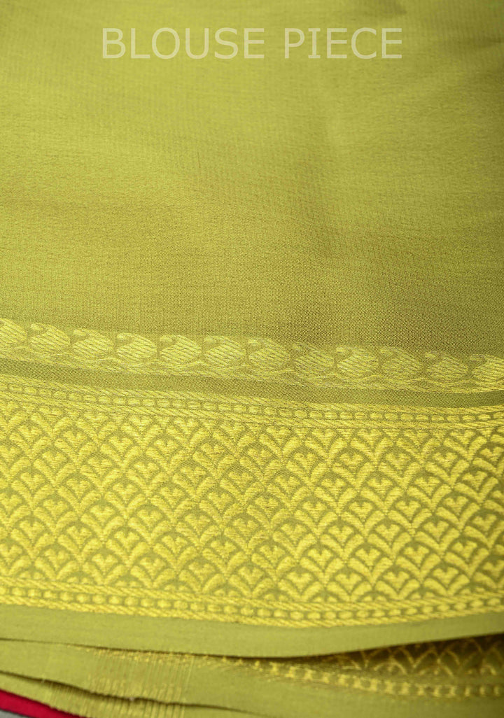 Mysore Silk Saree in Purple with Horizontal stripes and Panel Border in KSIC Grade Thickness | SILK MARK CERTIFIED