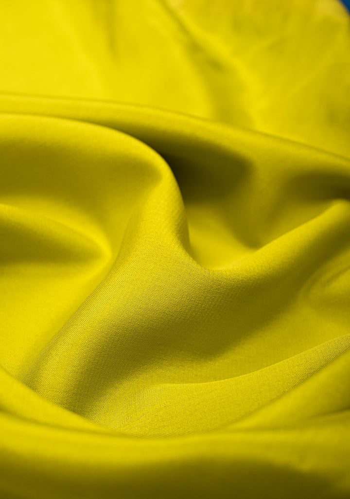 Moss Green Pure Mysore Silk Saree with Contrast Zari border in KSIC Grade Thickness | SILK MARK CERTIFIED