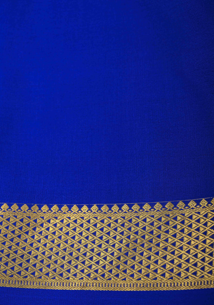 Lime Green  Mysore Silk Saree with Zari Checks and Zari Border in KSIC Grade Thickness | SILK MARK CERTIFIED