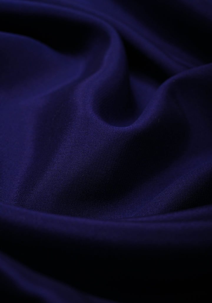 Ink Blue Mysore Silk Saree with Contrast Zari Borders in KSIC Grade Thickness | SILK MARK CERTIFIED