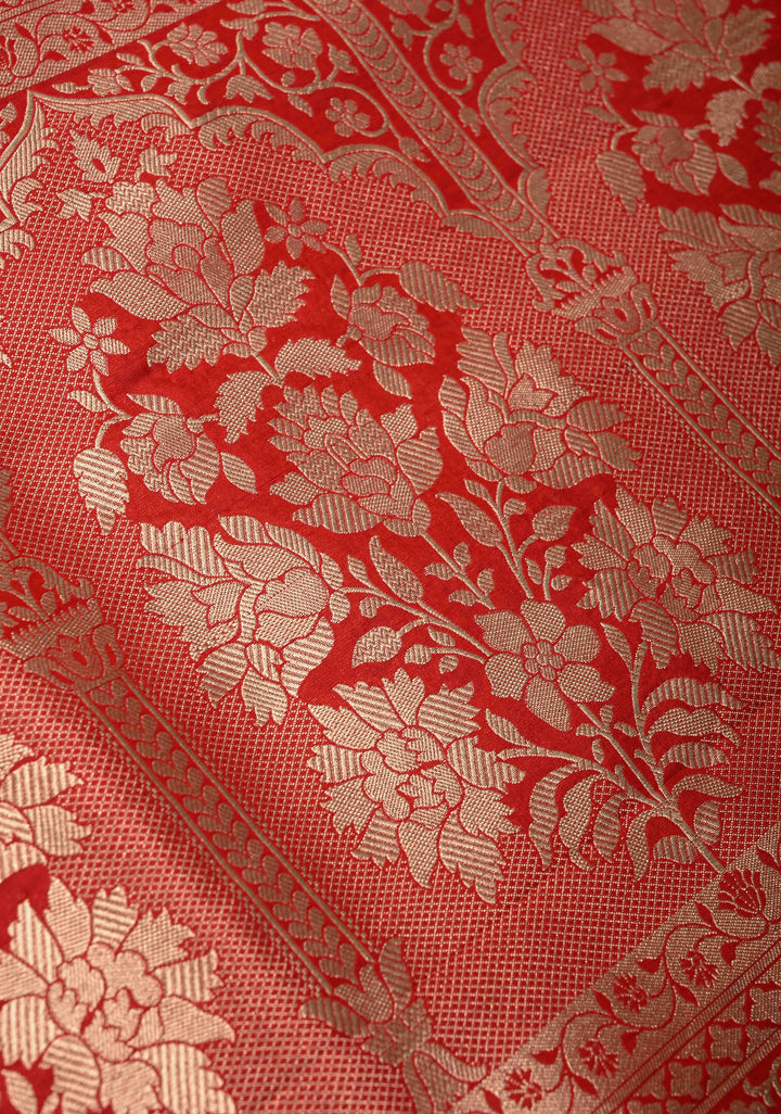 Multicolor Rangkaat Design jharoka and leheria Pattern  Banarasi Katan Silk Saree with Zari Border | SILK MARK CERTIFIED