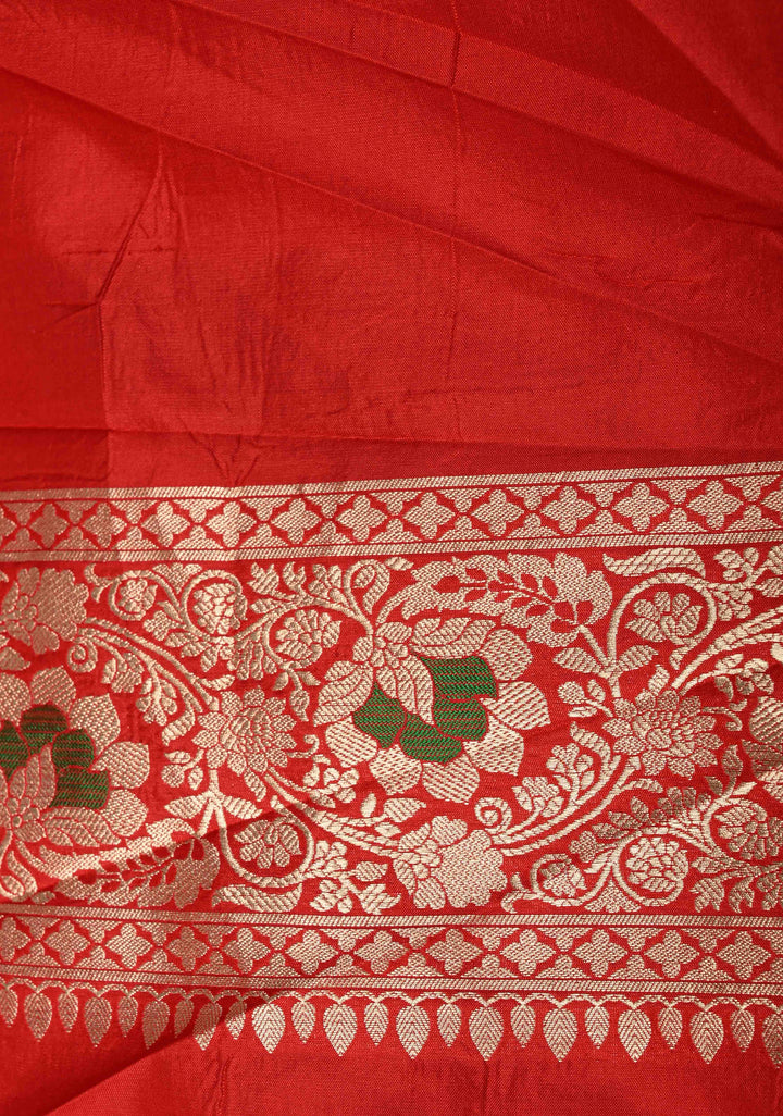 Multicolor Rangkaat Design jharoka and leheria Pattern  Banarasi Katan Silk Saree with Zari Border | SILK MARK CERTIFIED