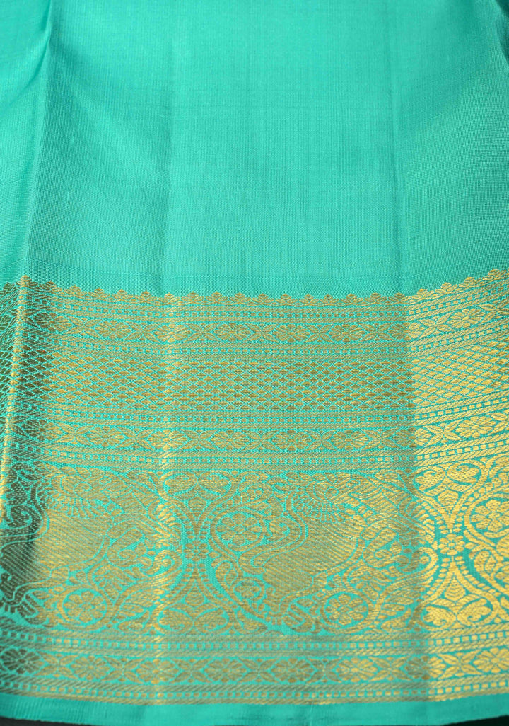 Jamuni Purple Korvai  Kanjivaram Pure Silk Saree with Zari Buttas and Contrast Zari Border | SILK MARK CERTIFIED