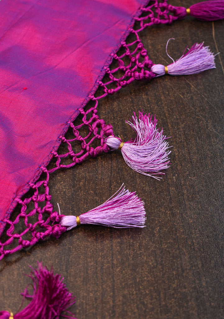 Pure Ikkat Pochampally Printed  Silk in Lilac with Grand Pallu and Zari | SILK MARK CERTIFIED