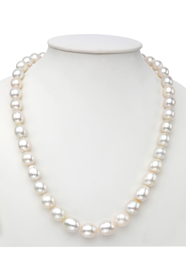 18" Elegant Cream South Sea Pearls 9-12mm Necklace Set