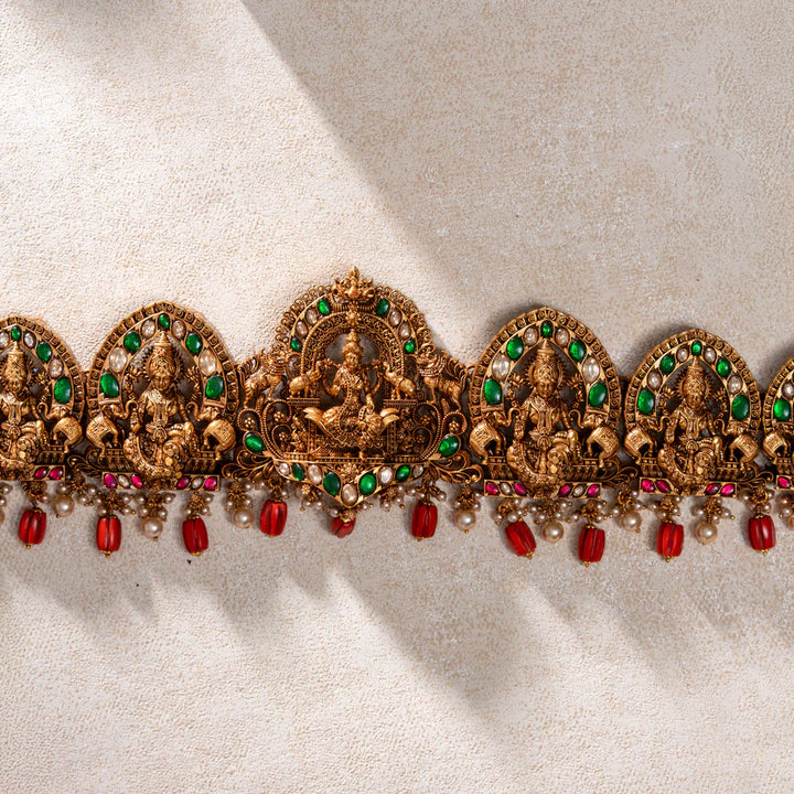 Pure 92.5 Silver, Gold Plated Sri Vaddanam Oddiyanam/Hip Belts