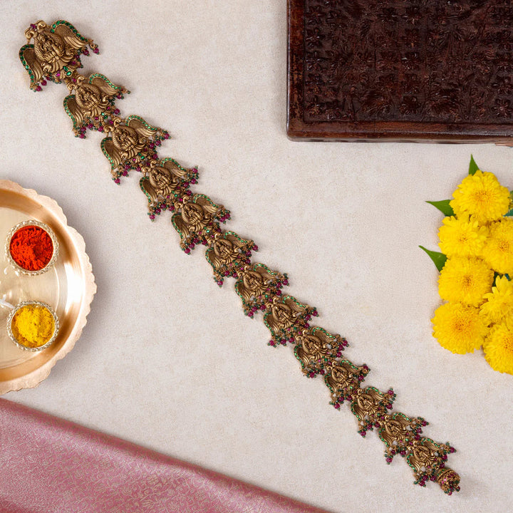 Pure 92.5 Silver, Gold Plated Berundeshwari Jada