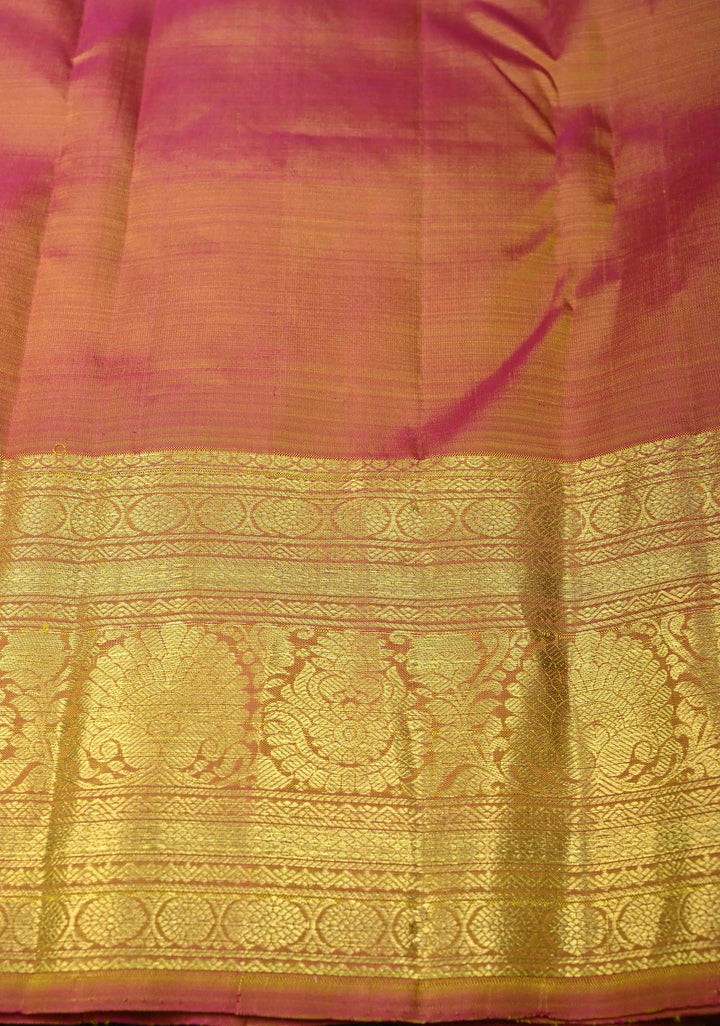 Multicolor Panels Design on Kanjivaram Pure Silk Saree with Paisley Buttas and Zari Border  | SILK MARK CERTIFIED