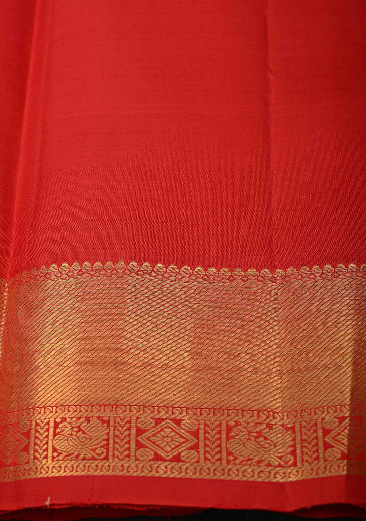 Multicolor Pallum Pazhamum Kanjivaram Silk Saree with Zari Buttas and Zari Border | SILK MARK CERTIFIED
