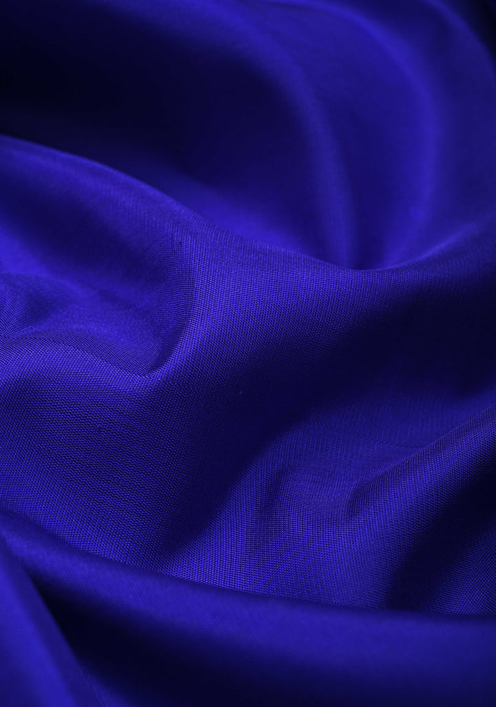 Voilet Pure Kanjivaram Silk Saree with Zari Temple Borders | SILK MARK CERTIFIED