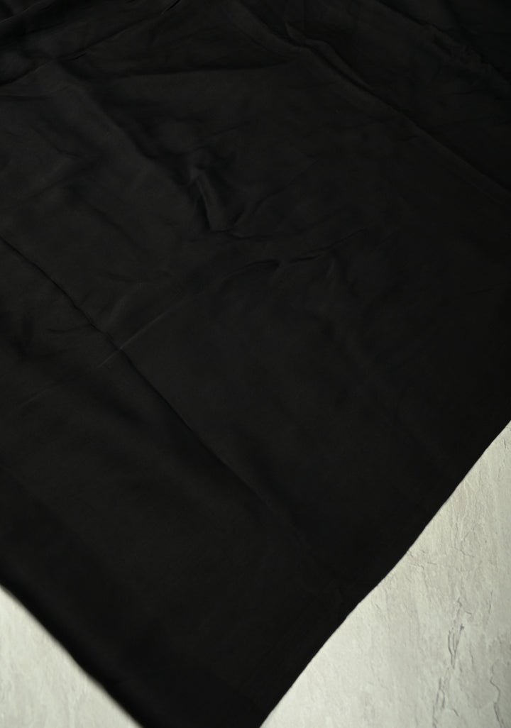 Black Modal Silk Saree with Lagda Patta zari Pallu