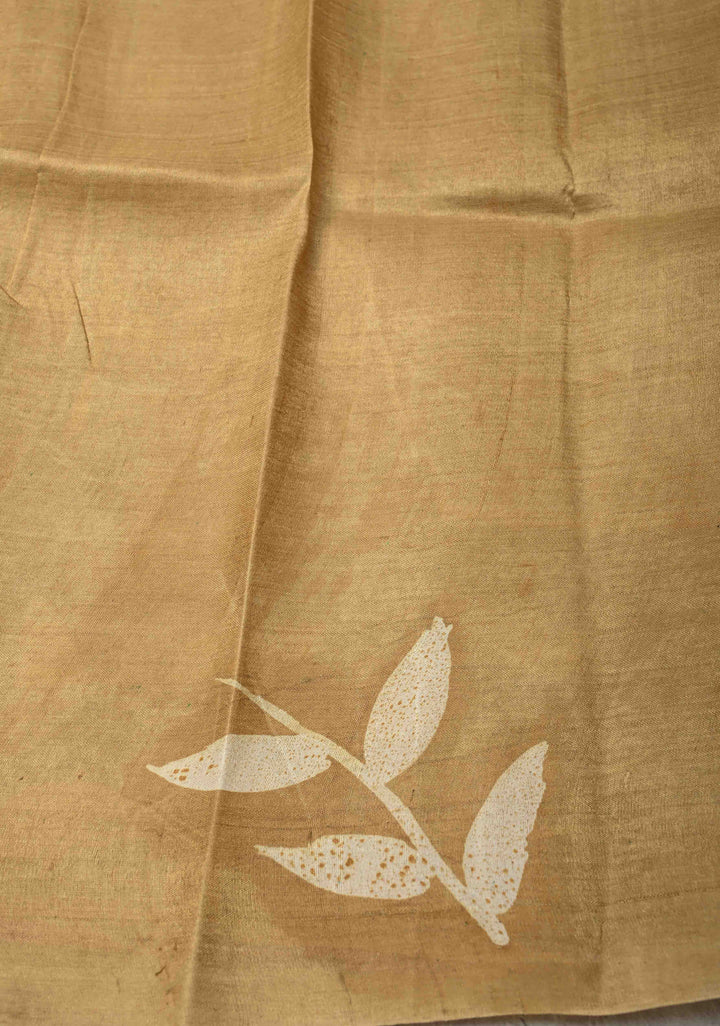 Lavender  Tussar Silk saree with Floral Digital Print | SILK MARK CERTIFIED