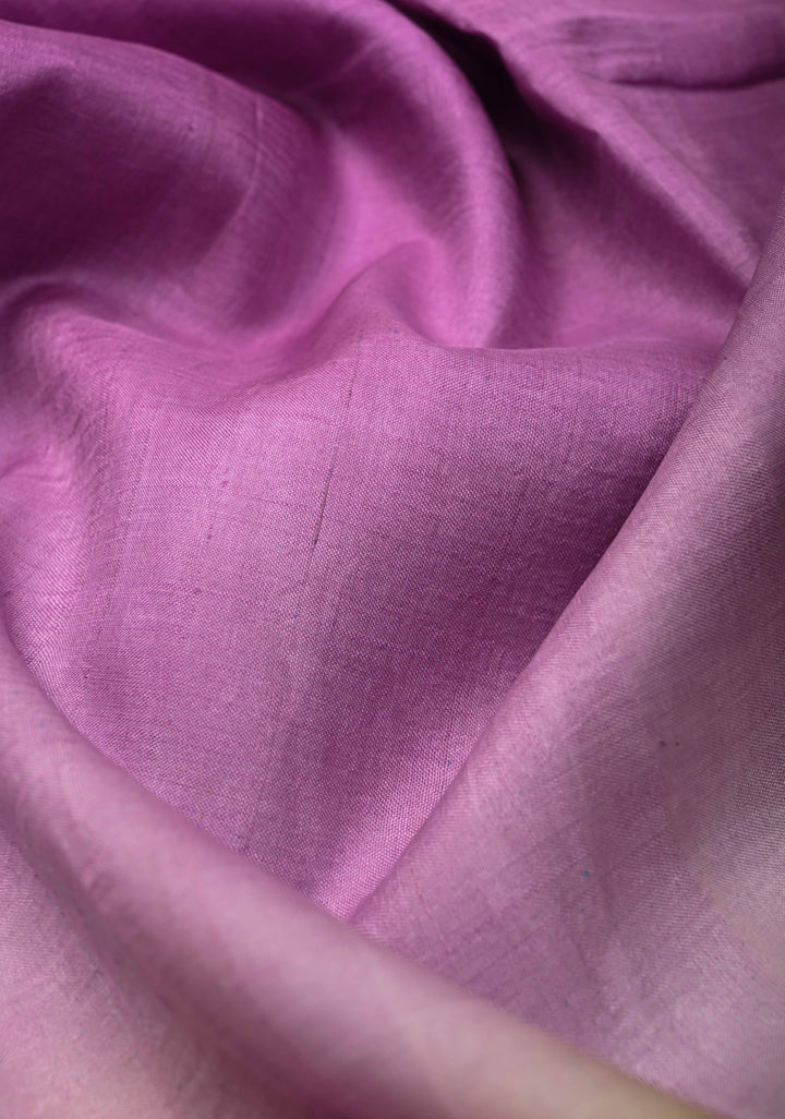 Lavender  Tussar Silk saree with Floral Digital Print | SILK MARK CERTIFIED