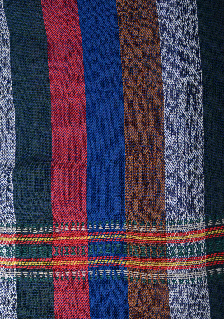 Multicolor Baluchari Cotton Handloom Saree in Checks Pattern