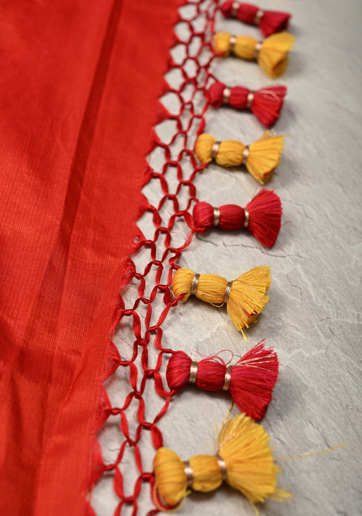 Multicolor Rangkaat Style Banarasi Katan Silk Saree and Geometric Brocade and Zari Border | SILK MARK CERTIFIED