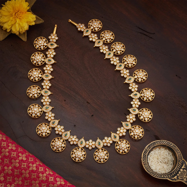 Pure 92.5 Silver, Gold Plated Bottumala Haaram