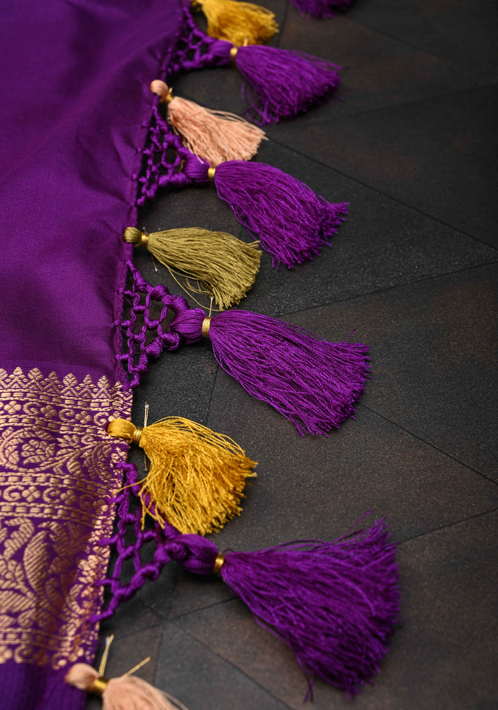 Exquisite Vidya Balan Checks Banarasi Silk Saree with Buttas and Kanjivaram Style Borders | SILK MARK CERTIFIED