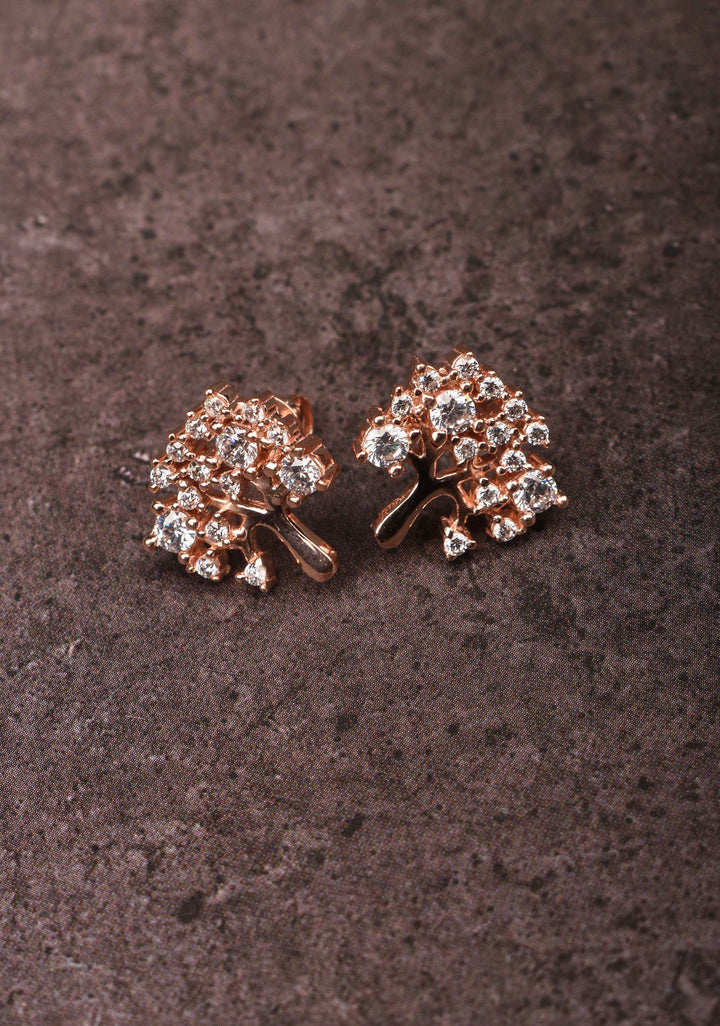 92.5 Silver Rose Gold Tree of Life Necklace with Earrings – A Symbol of Growth and Harmony