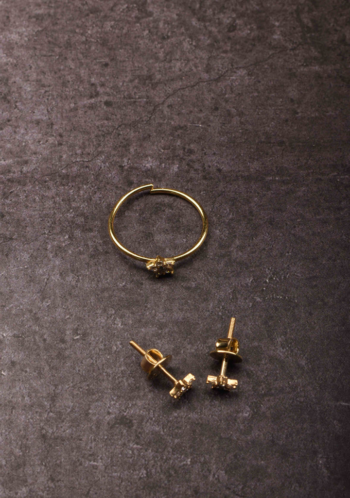 92.5 Silver 7 star constellation  Necklace Set with Matching Ring and Earrings