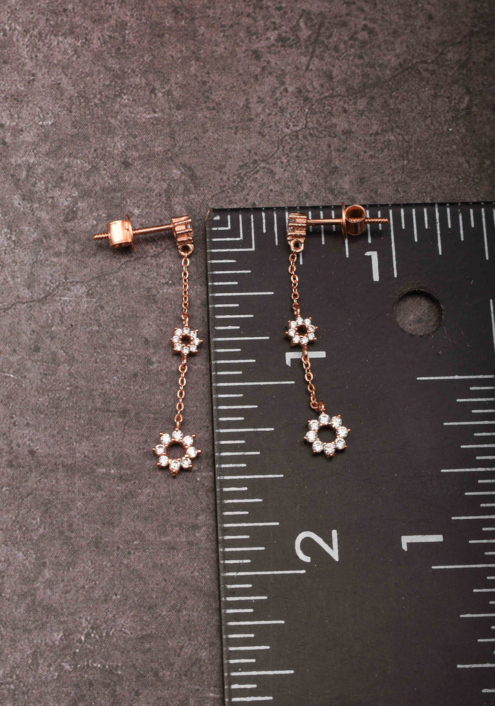 92.5 Silver Golden Classy Drop Earrings – Timeless Elegance for Every Occasion