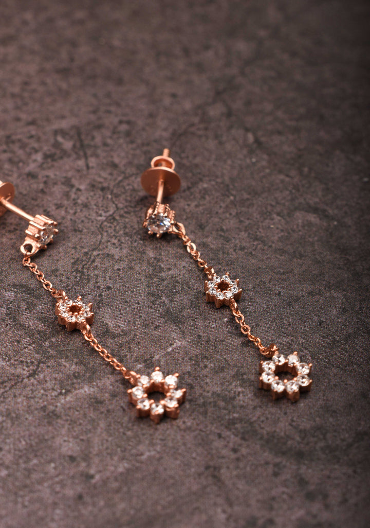 92.5 Silver Golden Classy Drop Earrings – Timeless Elegance for Every Occasion