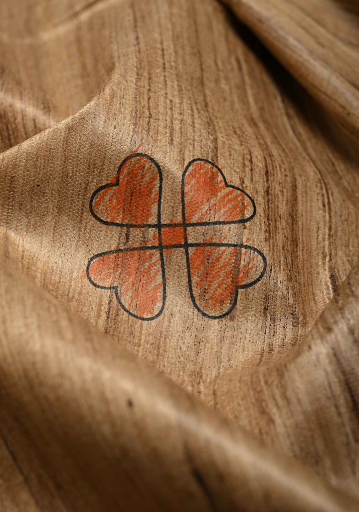 Natural Color Authentic Madhubani hand painting on Geecha Tussar Silk Saree| SILK MARK CERTIFIED