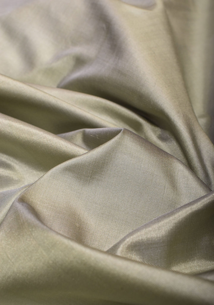 Dewy Green Banarasi Katan Silk Saree with Meenakari Floral border and Pallu | SILK MARK CERTIFIED