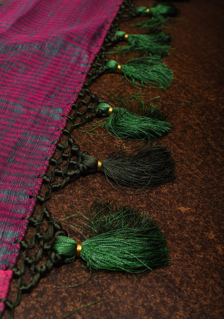 Pure Banarasi Dupion Silk Saree in Bottle Green with Antique Zari detailing | SILK MARK CERTIFIED