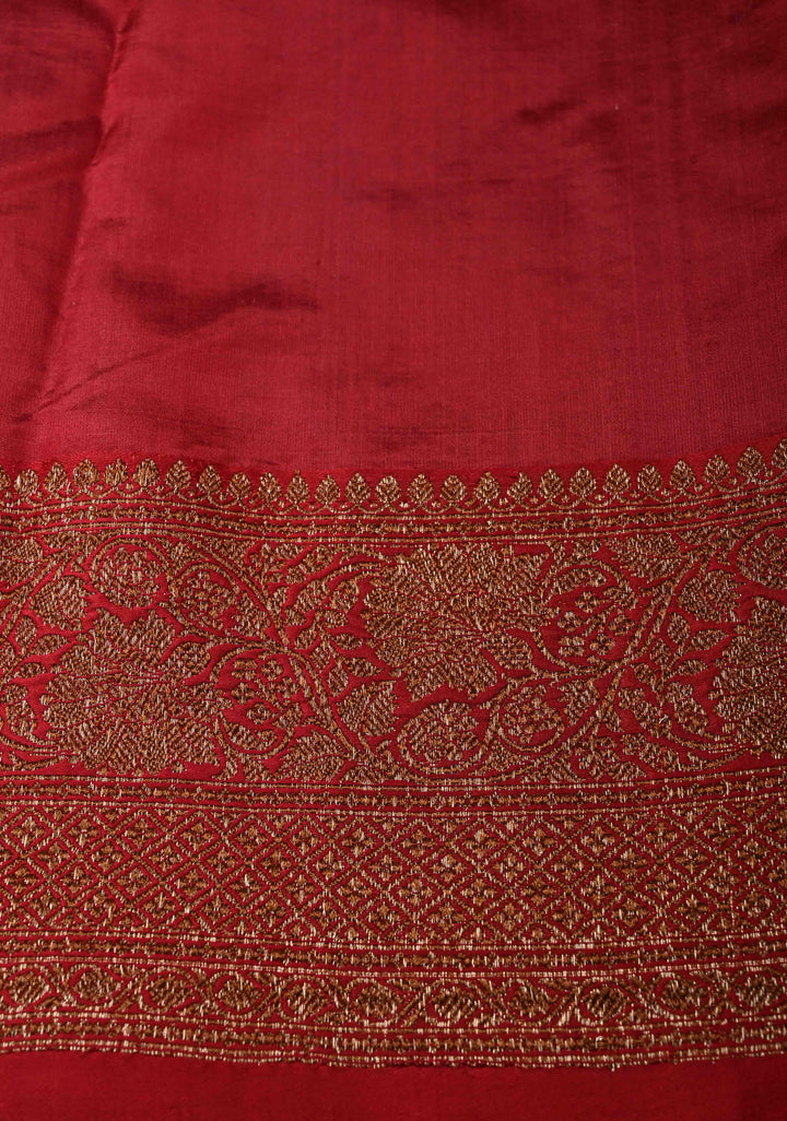 Sea Green Banarasi Tussar Silk Saree with Antique Zari Buttas and Contrast Zari Border | SILK MARK CERTIFIED