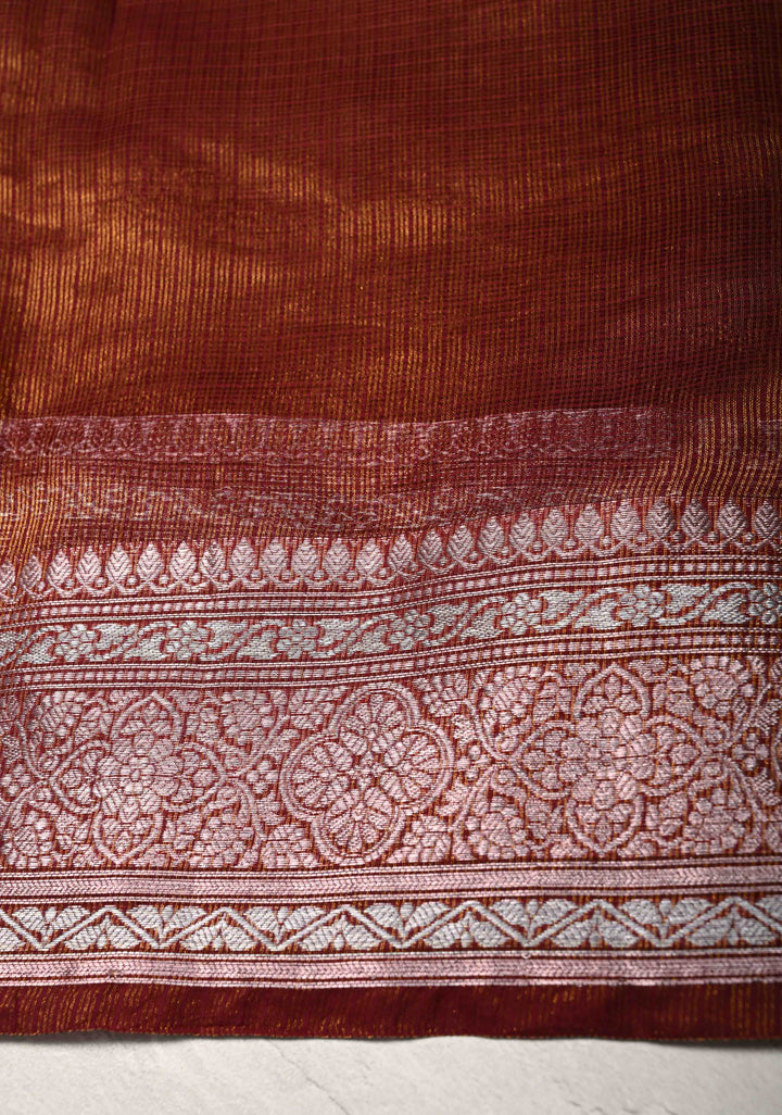 Kanchana Kota Doria Tissue Cotton Saree with Sona Rupa Zari Border