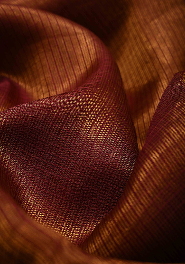 Kanchana Kota Doria Tissue Cotton Saree with Sona Rupa Zari Border