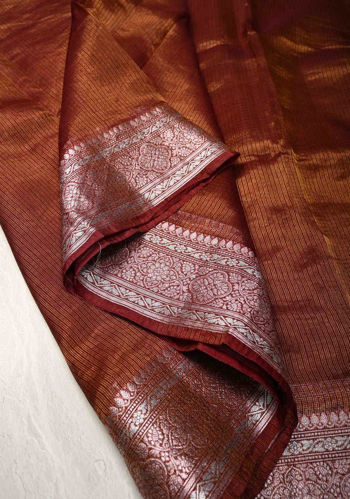 Kanchana Kota Doria Tissue Cotton Saree with Sona Rupa Zari Border