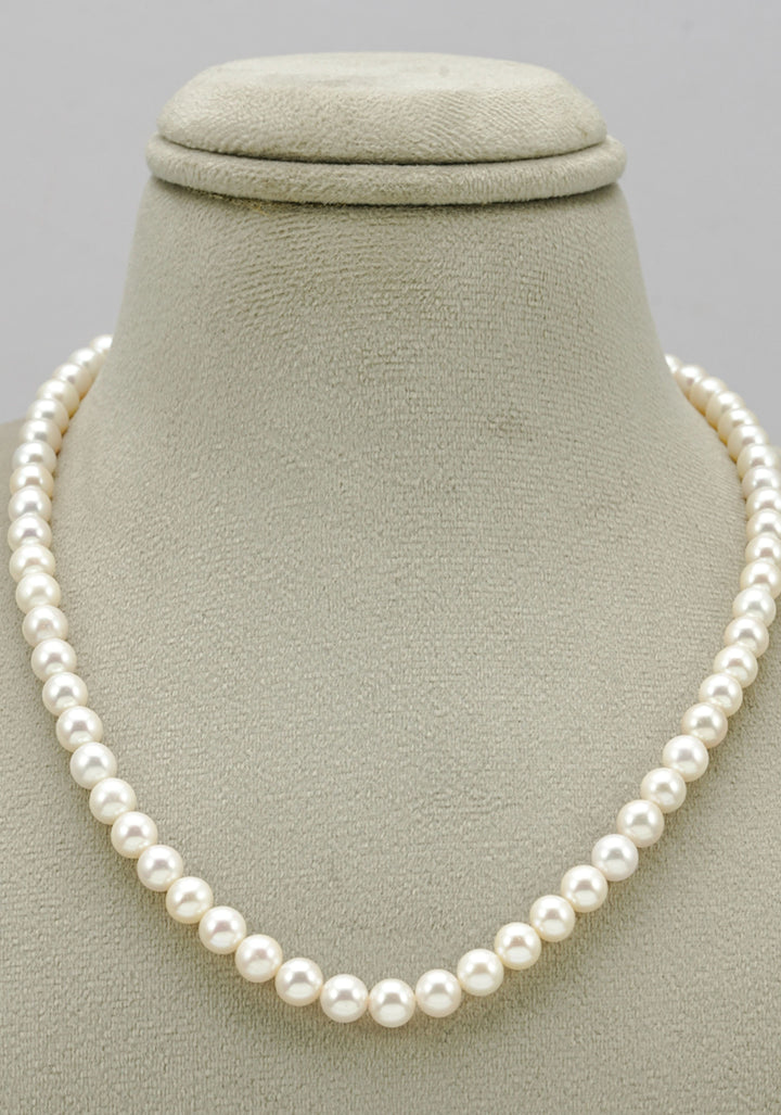 Luxurious Single Line Pearl AAA quality Pearl Necklace Set