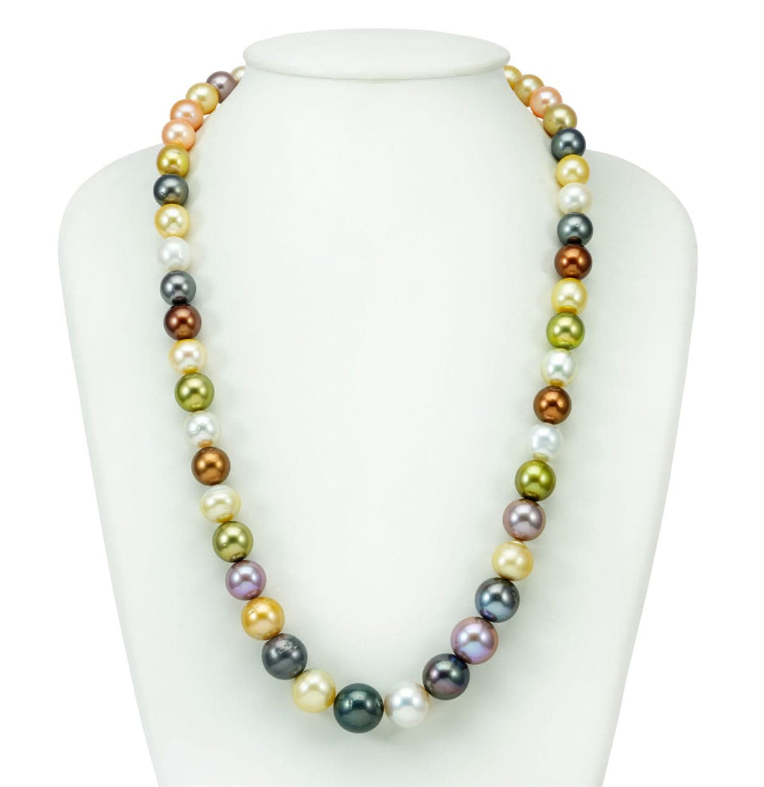 Grading Superior Multicolor South Sea Pearl Necklace Set -AAA Quality