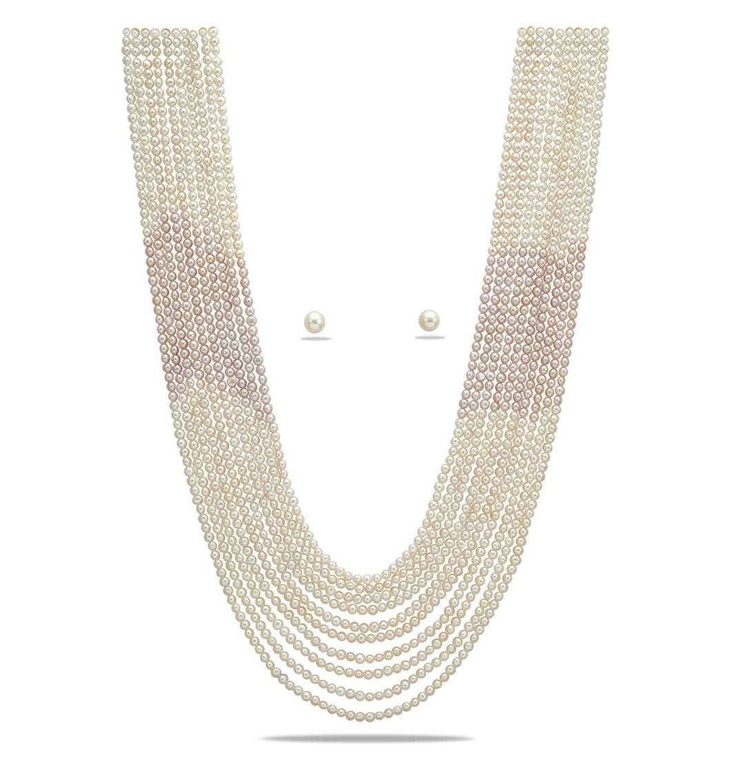 10 strands Adorable Multicolor Pearl Necklace Set